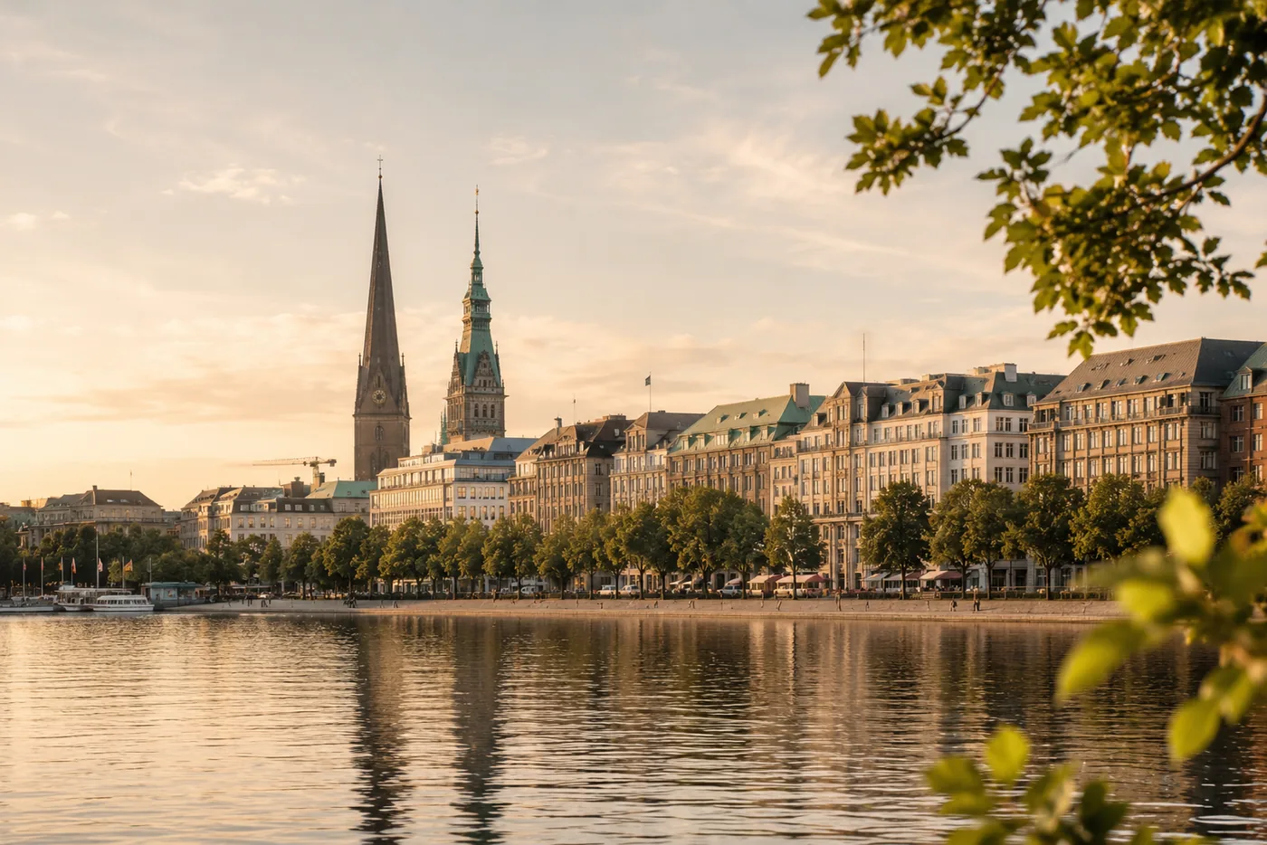 Hamburger Stadtansicht an der Alster — Immobilienmarketing für den Hamburger Markt